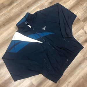REEBOK BIG LOGO VINTAGE 90s BLUE TRACK JACKET MED